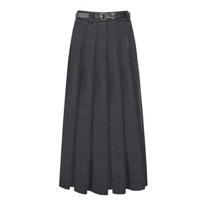 [JJ지고트]벨티드 플리츠 롱스커트GPBN0SK421