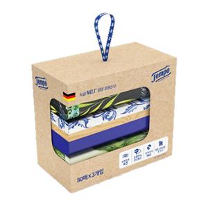 [선물세트] 템포 유럽직수입 4겹 갑티슈 100매입 3개