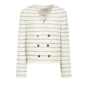 부클 스트라이프 브이넥 재킷 GPBA0JKJ11