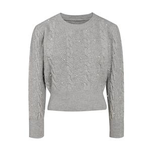 펄 디테일 케이블 진주 크롭니트  GRBN1PO201