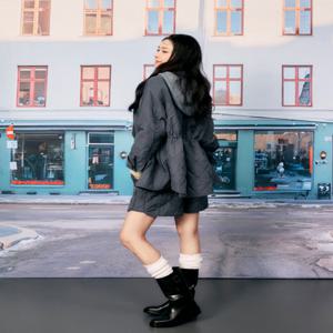 [JJ지고트]퀼팅 싱글 칼라 오버핏 셋업 재킷GRAA0JKR81