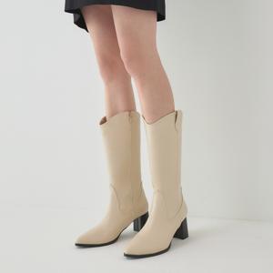 포인티드 토 웨스턴 롱부츠 412148003 (6cm/3color)