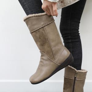 [브리치]  /  지쎄수제화 양가죽 펜타 미들 부츠 4.5cm