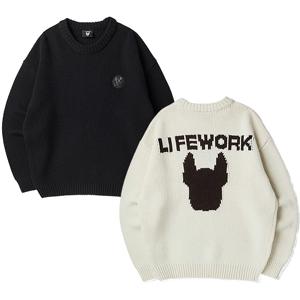 공용 와펜 인타샤 크루넥 니트_LW224KT417