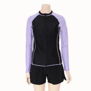 여성 인컵 내장형 집업 래쉬가드CS2D953_BK