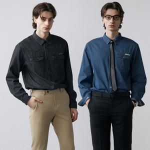 25FW 남성 가을 프린트 데님셔츠 2종세트_M