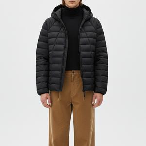 남자 초경량 패딩 후드 퀼팅 덕다운 패딩 남성 가벼운 겨울 오리털 빅사이즈 그레이 블랙_RTJK17