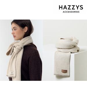 [선물포장][Cashmere Blended] 베이지 라인배색 울캐시미어 머플러 HJMU4F851I2