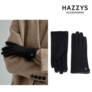 [선물포장][여성장갑] 블랙 퍼피로고 울 장갑 HIGV4F001BK