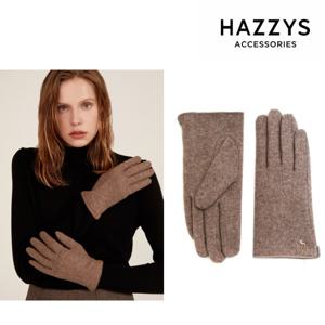 [선물포장][여성장갑] 베이지 퍼피로고 울 장갑 HIGV4F003I3