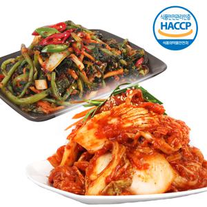 [해뜰] 겉절이김치 2kg+열무얼갈이김치 2kg