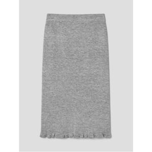 밑단 프릴 니트 스커트  그레이 (125X27MQ53)