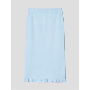 밑단 프릴 니트 스커트  블루 (125X27MQ5P)