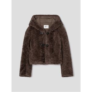 후디드 퍼 재킷  브라운 (125Y3VMQ1D)