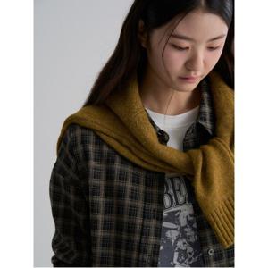 블랙 플란넬 체크 오버핏 셔츠  블랙 (355Y64LY35)