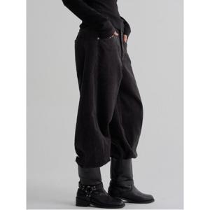 볼드 코듀로이 벌룬 팬츠  다크 그레이 (125Y21MQ24)