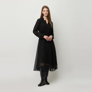 [본사] 데이지 후로킹 A라인 롱 원피스_SAOP31561BK