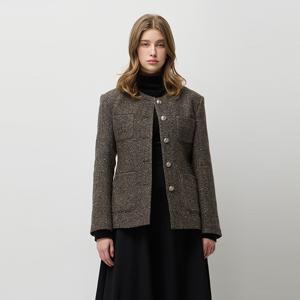 [본사] 테오 헤링본 싱글 원넥 자켓_SAJK38561MW