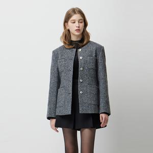 [본사] 테오 헤링본 싱글 원넥 자켓_SAJK38561MG