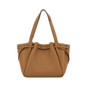 여성 베이지 Camel 가죽 쇼퍼백 163388 227