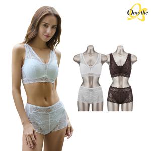 라이크라 텐션업 그레이스 핏 브라팬티 4종세트(화이트+세피아)