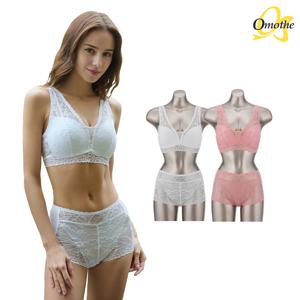 라이크라 텐션업 그레이스 핏 브라팬티 4종세트(화이트+핑크)