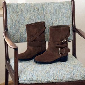 [정상가 210,000원] 5Colors_핸드메이드 카우레더 3way 버클 미들 부츠 천연가죽 ver. I KM269