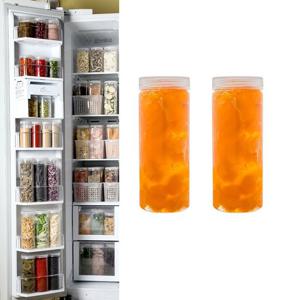 실리쿡 냉동실 문 수납 용기 중 원형 2호 1+1