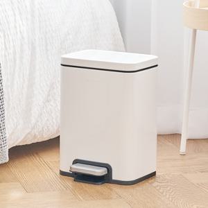비바 무소음 페달 휴지통 8L 종량제 냄새차단 기저귀 인테리어