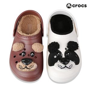 클래식 브라운베어 판다베어 라인드 여성 여자 겨울 방한 털슬리퍼 K210399 2종 택1