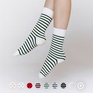 455503 여자 장목 양말 (솔리드, 스트라이프, 자카드)