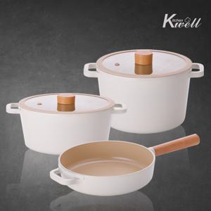 키친웰 토리 IH 인덕션 세라믹 냄비세트 3종(22양수+22곰솥+22프라이팬)