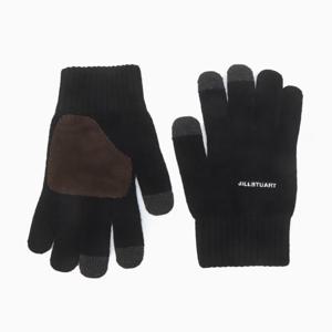 블랙 로고자수 울캐시미어혼방 스마트터치 남자장갑 JUGV5F701 BK