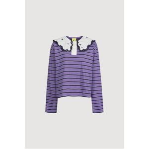 [최초가 278,000원] Collar Embroidery Stripe Long Sleeve T-shirt LFTAA24235PPX