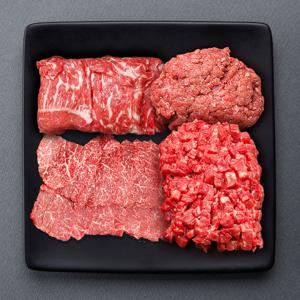 [한우고집쟁이] 대한한우 1++등급 한우 4부위 택1 (불고기/육전/다짐육/국거리)