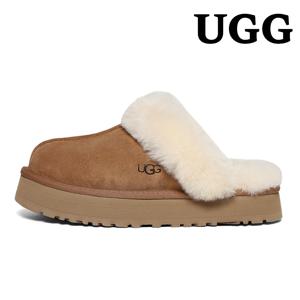 미국 UGG 디스케트 Disquette 플랫폼 털 슬리퍼 체스트넛 1122550-CHE