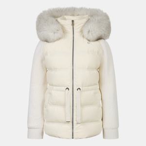 [테일러메이드] 여성 폭스퍼 후드 하이브리드 헤비 구스 다운 점퍼 TWDJM8301-1