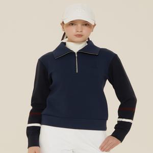 헤지스 골프 여성 [[24FW]] HWTS4C614N3 네이비 여성 스웨터 하이브리드 하프집 맨투맨