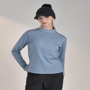 골프 여성 [[24FW]] DNTS4D721B1 [PREMIUM] 블루  문장 포인트 블루종 티셔츠