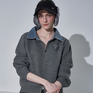 공식몰 [정상가 79,000원] 르니 와펜 데님 카라 투웨이 집업 가디건 FM11KJ702WL