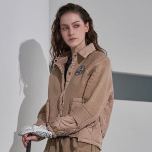 공식몰 [정상가 119,000원] 르니 골프 와펜 포켓 카라 니트 자켓 FN02KJ700WL