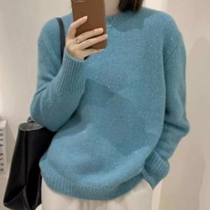 [브리치]  / NK1816 데일리 펄 라운드넥 긴팔 니트티