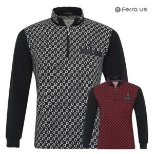 보스케 남자 봄 가을 골프웨어 골프 반집업 긴팔 티셔츠 T191079