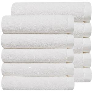 [다주타올]10장 두꺼운 호텔수건 40수 코마사 200g 고급 화이트 백색 흰 하얀 수건