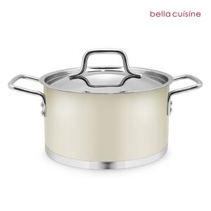 벨라쿠진 아티잔 양수 냄비 인덕션 가능 24cm 웜 아이보리