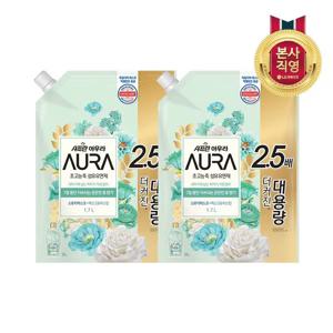 아우라 섬유유연제 리필 1.7L 스모키머스크 x 2개