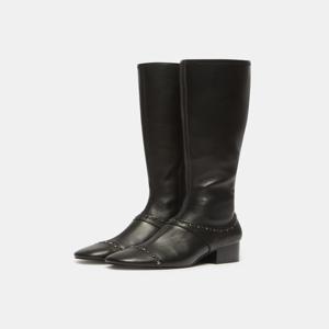 [정가 548,000원] 스터드 롱 부츠 DG3BW25504BLK