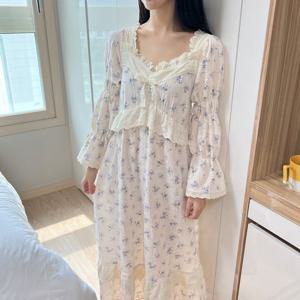 [브리치]  / 라헬 거즈면 롱 원피스 잠옷 홈웨어 공주 파자마