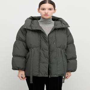 [쉬즈미스] 하이넥 후드 스트링 덕다운 점퍼 SSDJPP42060