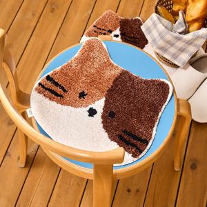 L 뚱냥이 터프팅 미니러그 겸 방석 35x32